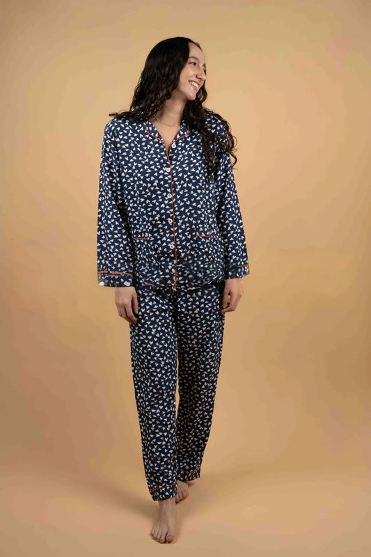 Pijama Corazones Azul