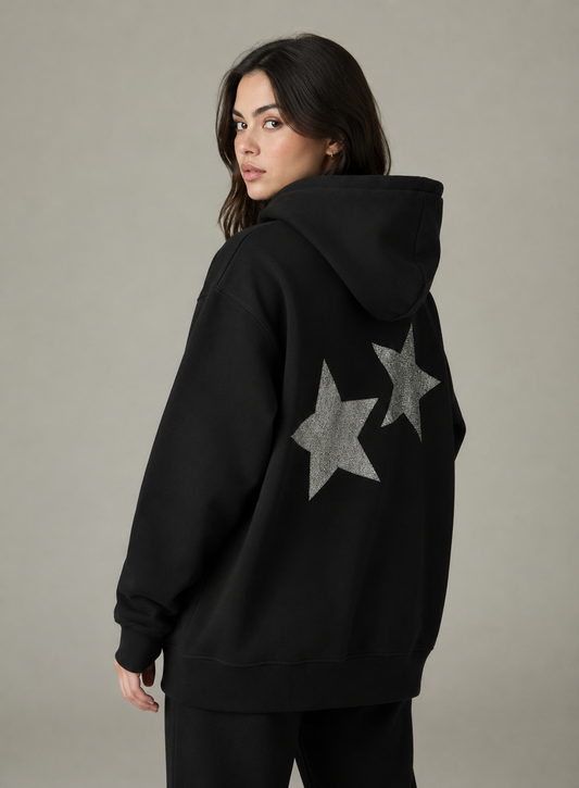 Hoodie Estrellas Negro