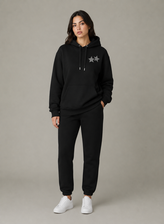 Hoodie Estrellas Negro