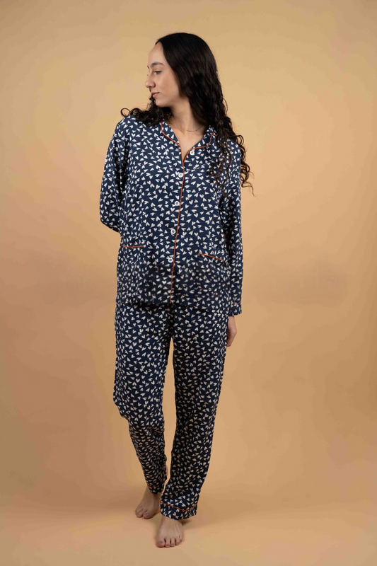 Pijama Corazones Azul