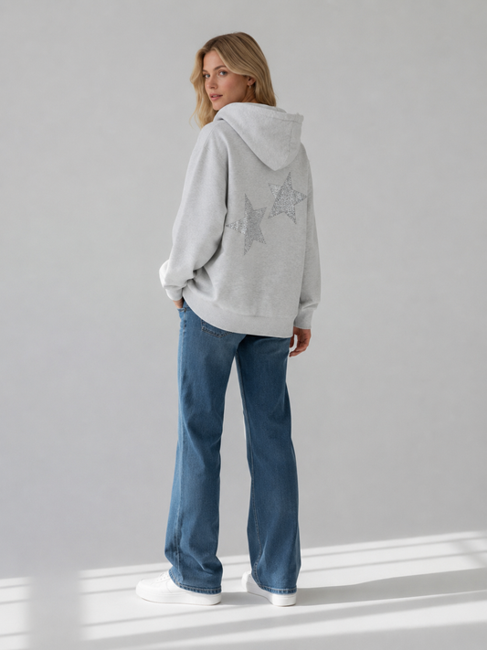 Hoodie Estrellas Gris