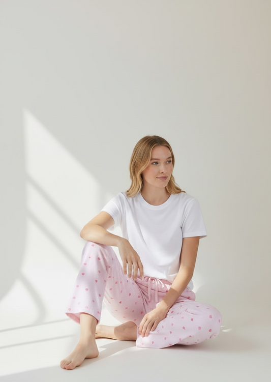 Pijama Punto Rosados